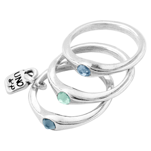 Кольцо UNOde50 ANI0678 "Ослепительно синий" L Серебряный цвет